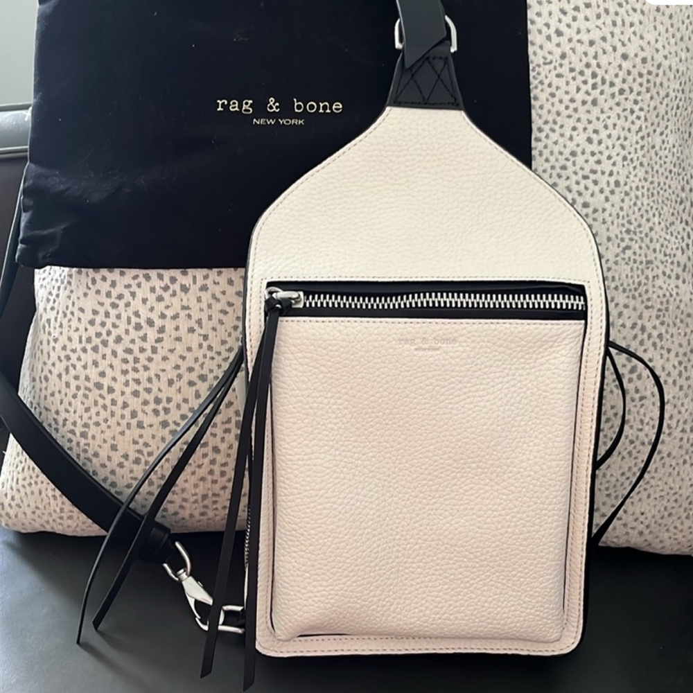 Rag & Bone White Leather Crossbody Bag